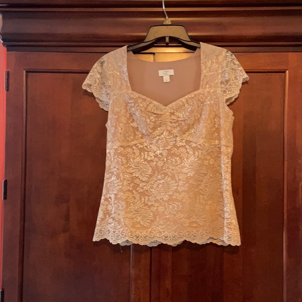 Dressy gold top